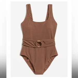 NWT Old Navy Belted Crochet One Piece Swimsuit size Small